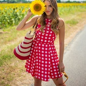 RARE - Lord & Taylor - Red Gingham Picnic Dress